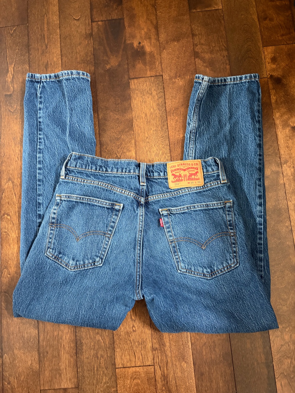 Levi's Straight Fit Blue Denim Jeans W30 L30